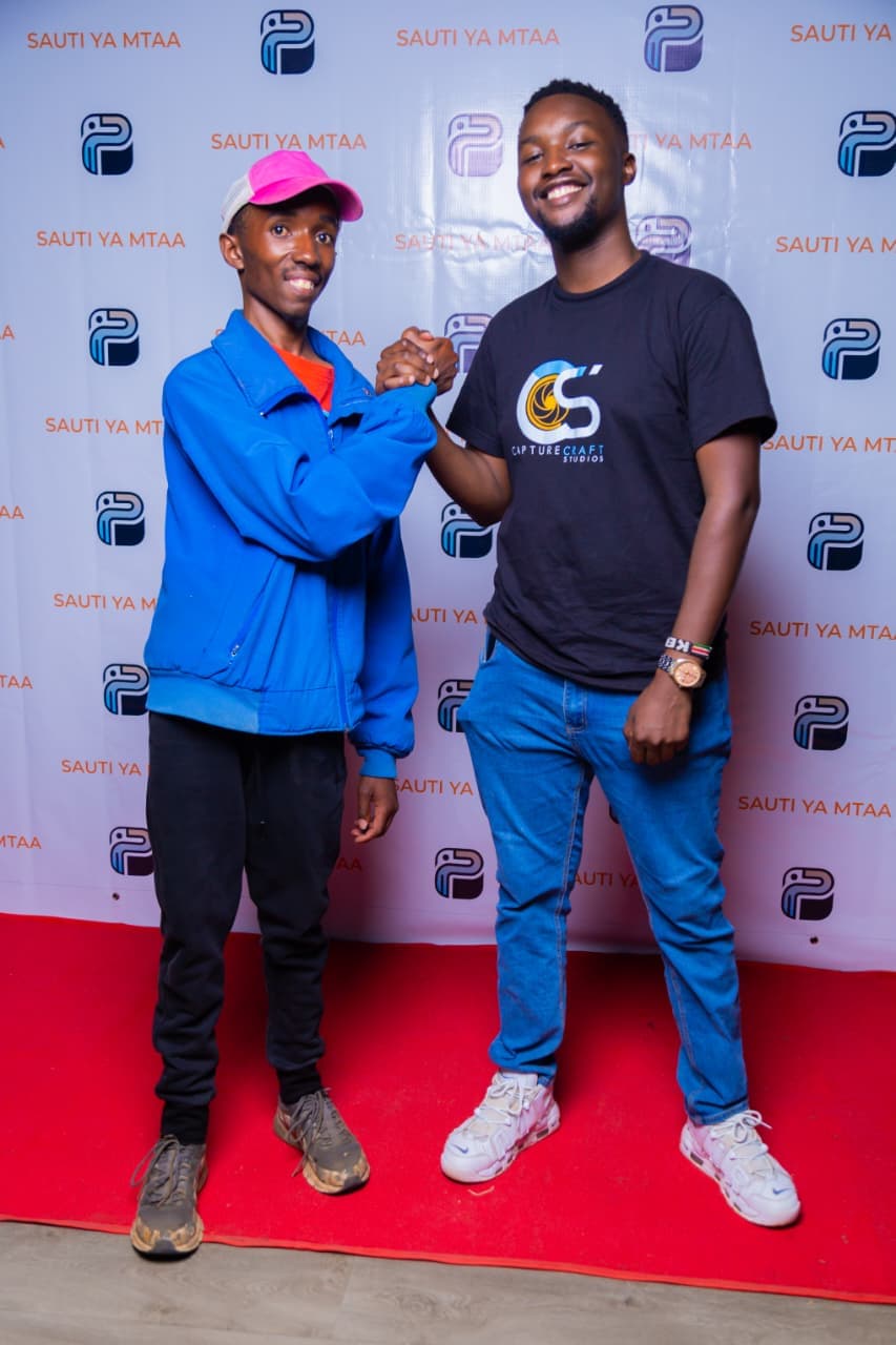 Sauti ya Mtaa premiere photo of the lead cast smiling together at the screening