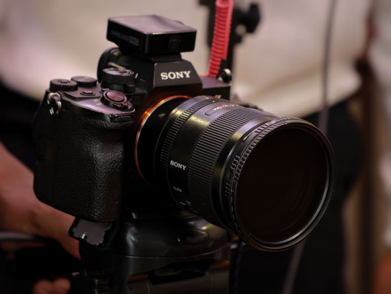 A professional camera ready for a photography shoot